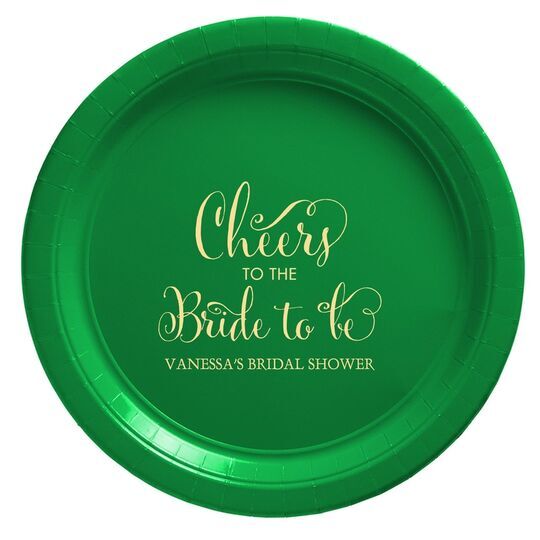 Cheers To The Bride To Be Paper Plates